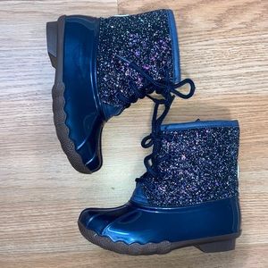 Sparkly duck boots